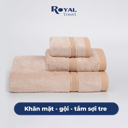 Khăn tắm – gội – mặt ROYAL TOWEL chất liệu sợi tre cao cấp phù hợp với làn da trẻ sơ sinh