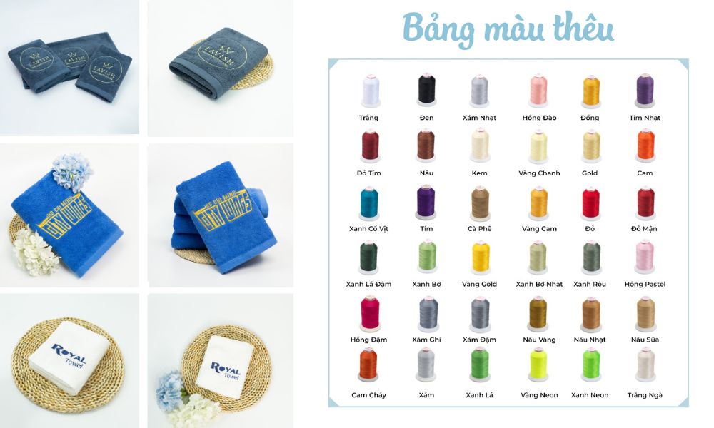 Khăn tắm khách sạn giá tốt nhất, thêu logo theo yêu cầu